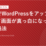 自分でWordPressをアップデートして画面が真っ白になった時の対処法